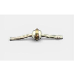 Pandora Saturn Charm Bead 925 Silver and 14k Yellow Gold #790178 Retired